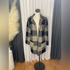 Black/gray soft knit cardigan